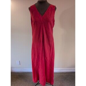 Haris Cotton 100% Red Linen Dress Made in Greece
